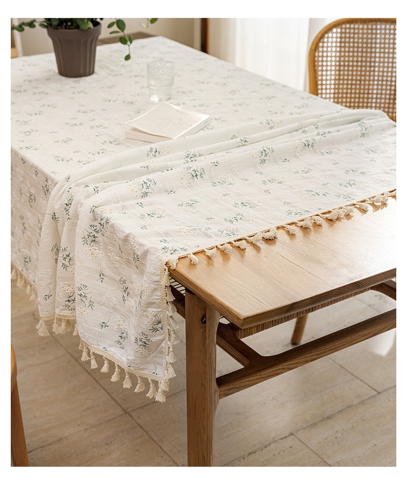 Title 7, Floral Tablecloth Pastoral Cotton Linen Fabric ...