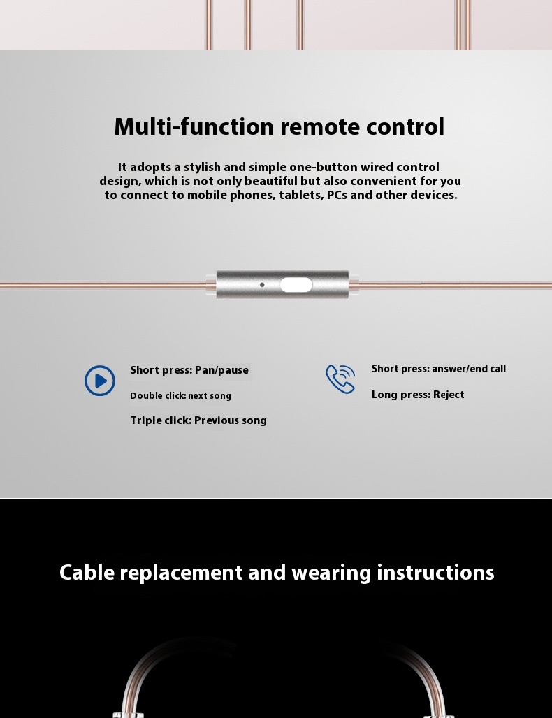 Title 9, Auriculares con cable de música para juegos, 4 ...