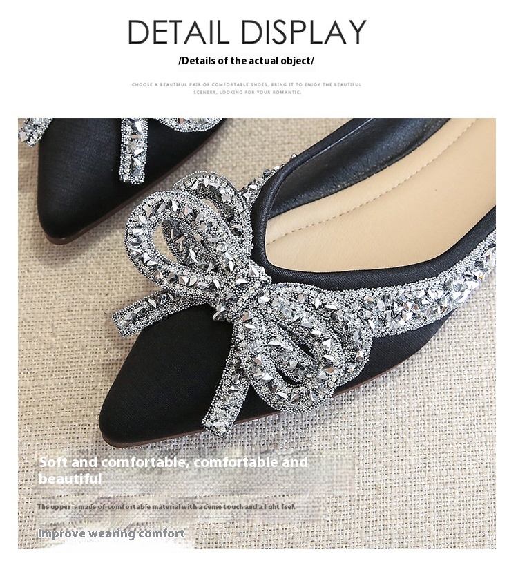 Title 10, Scarpe basse con diamanti delicati, stile seral...