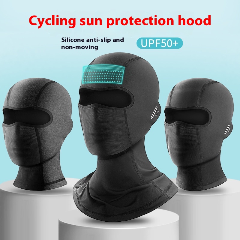 New Riding Sunscreen Ice Silk Full Face Without Displacement Bust Mask