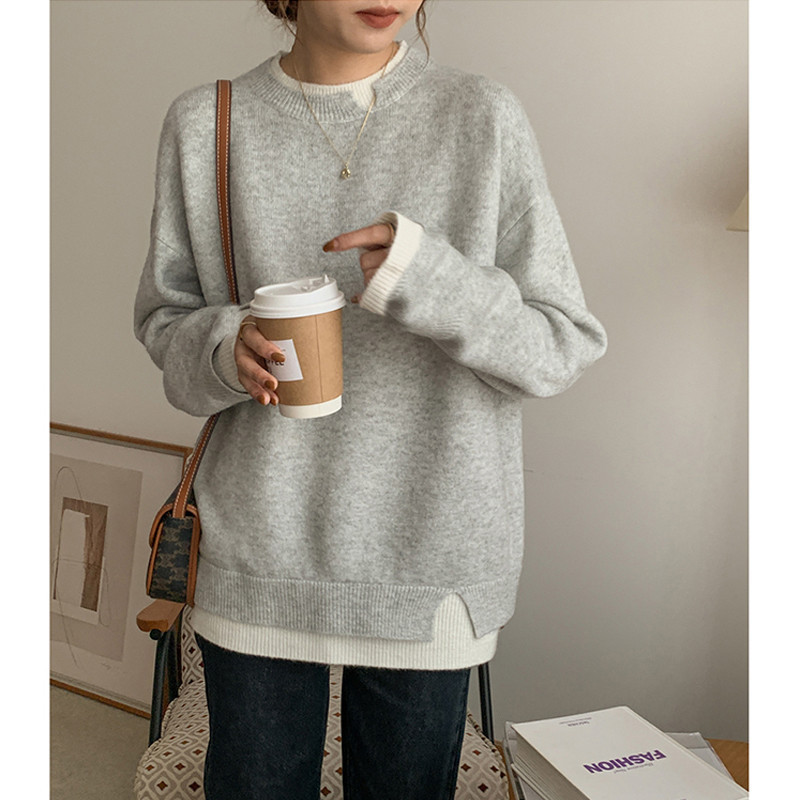 Title 6, All-matching Loose Knitted Pullover Top