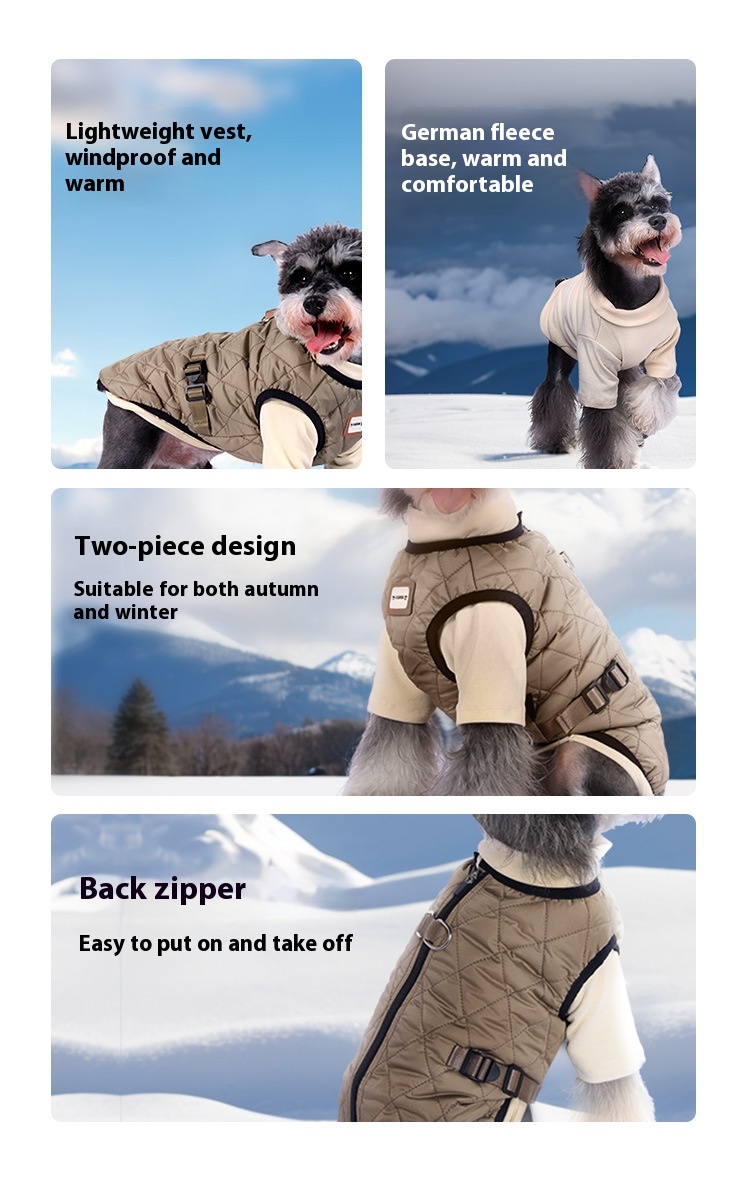 Title 2, Winter Dog Clothes Warm Two-piece Suit