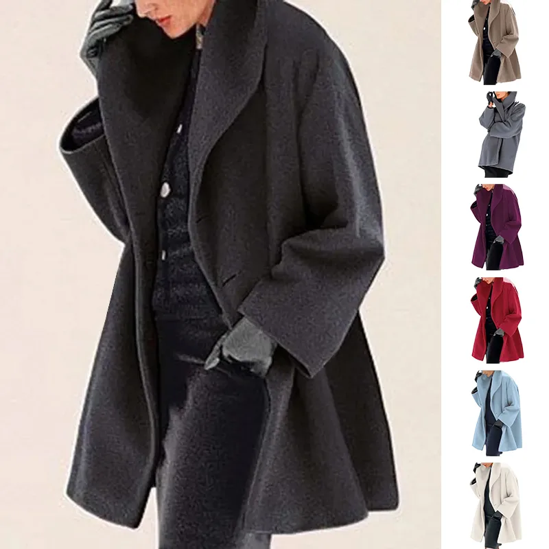 Women's Trendy Clothes Multi-color Round Neck Loose Sweater Woolen