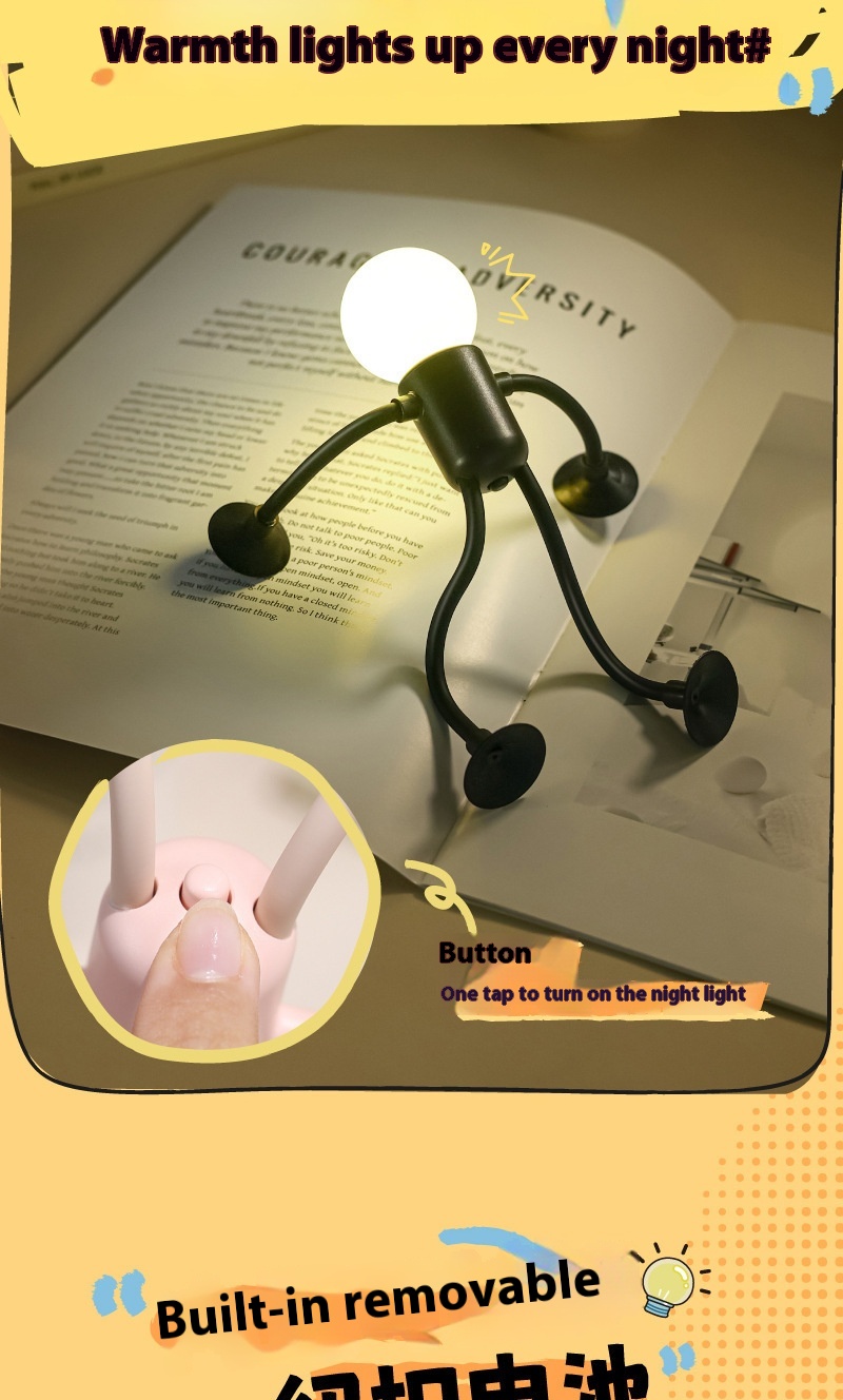 Title 2, Funny Button Battery Table Lamp Decoration Vacu...