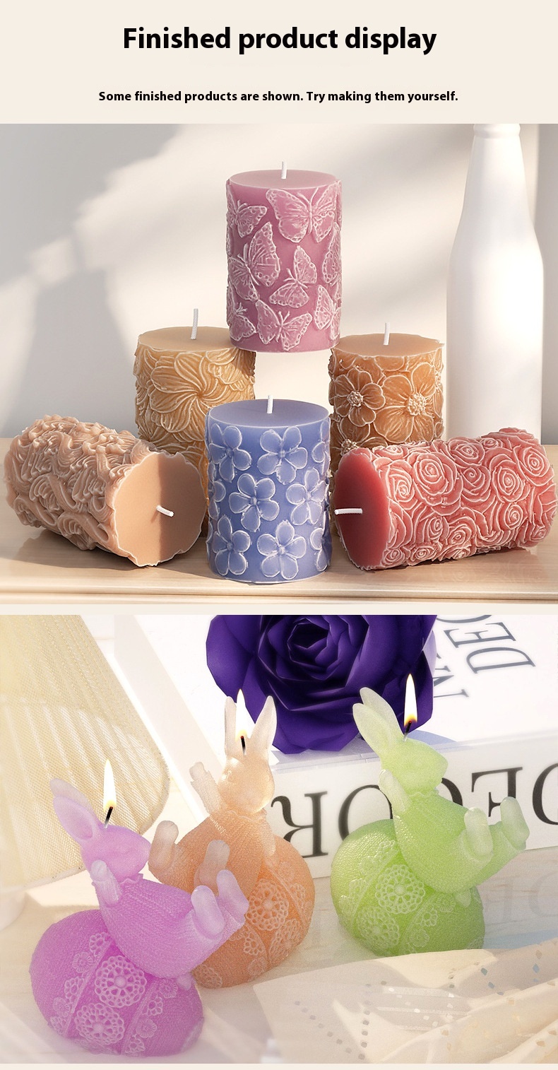 Title 8, Aromatherapy Candle Colorful Egg Rabbit Wave Bu...