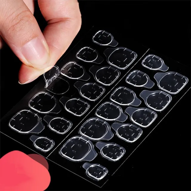Upgraded Ultra thin Jelly Glue Nail Stickers Super Sticky Fake Nails Double sided Wearable Common Style - Shop at LoveMi