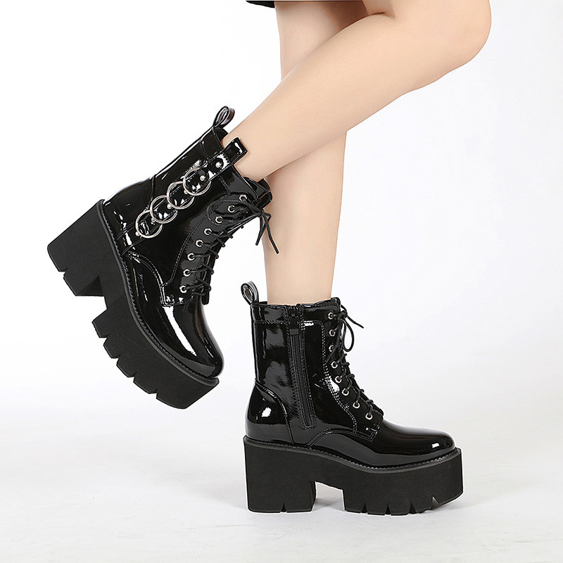 Title 5, Motorcycle Air Doc Martens Muffin Platform Boot...