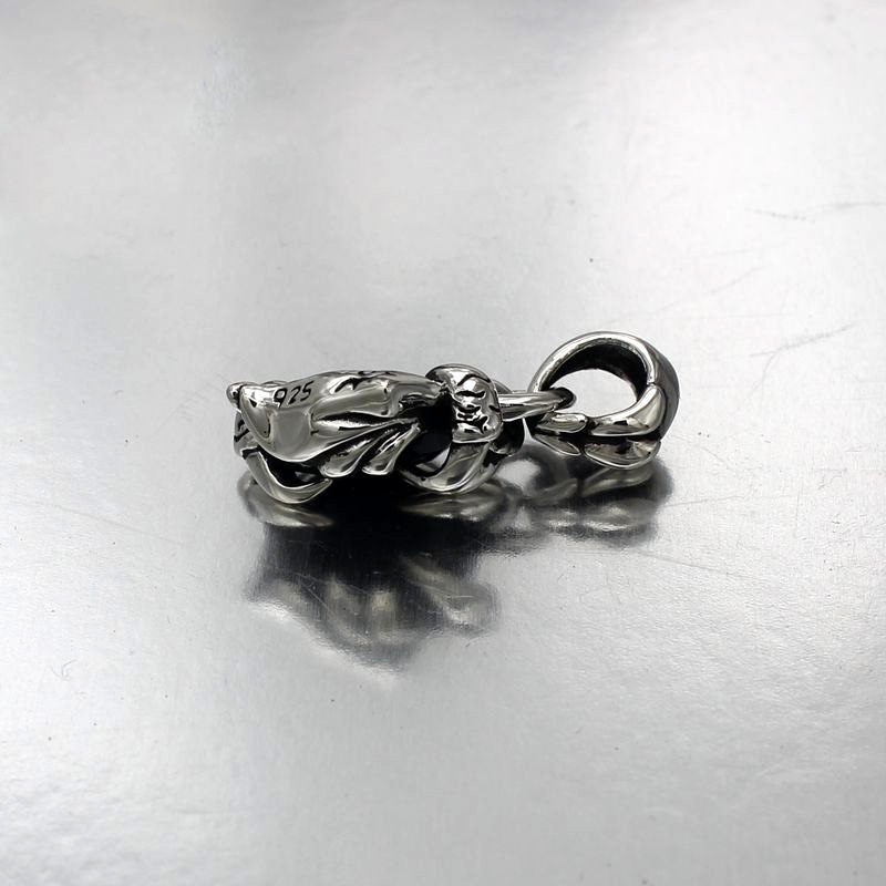 Claw Silver Men's Trendy Style Pendant Necklace