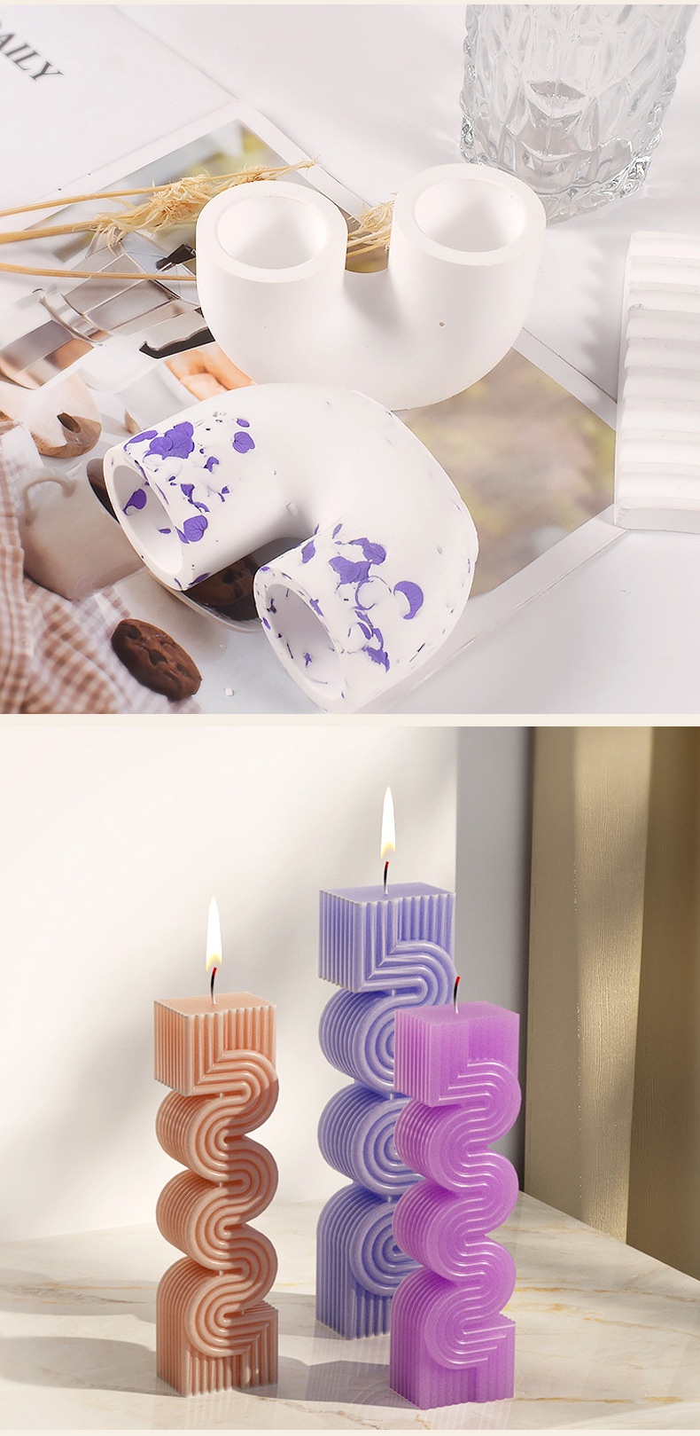 Title 9, Aromatherapy Candle Colorful Egg Rabbit Wave Bu...