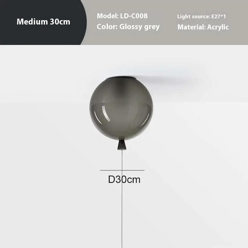 Colorful Children's Room Balloon Ceiling Light Minimalist Creative Bedroom Light