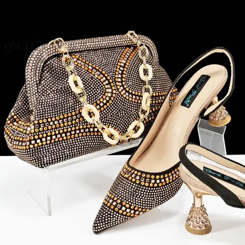 Pointed Toe Women's Shoes and Bags Suit Low-cut