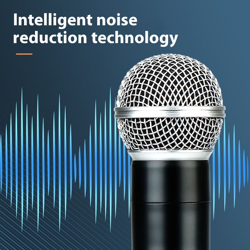 Home Karaoke Microphone New VHF One-to-two Wireless Microphone