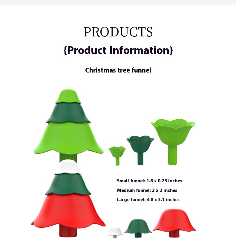 Household Table Decorative Ornaments Edible Silicon Funnel Suit