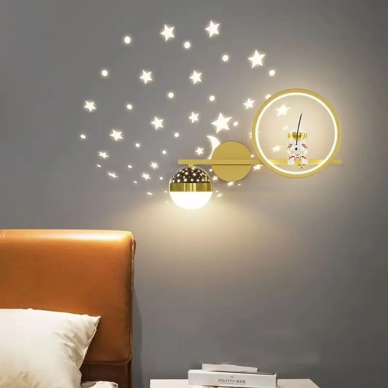Astronaut Children's Room Wall Lamp Creative LED