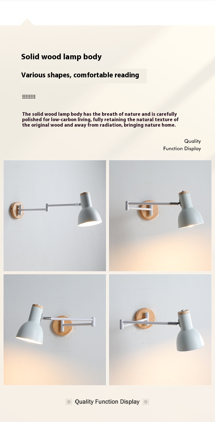 Title 5, Rocker Arm Wall Lamp Living Room Creative Retra...