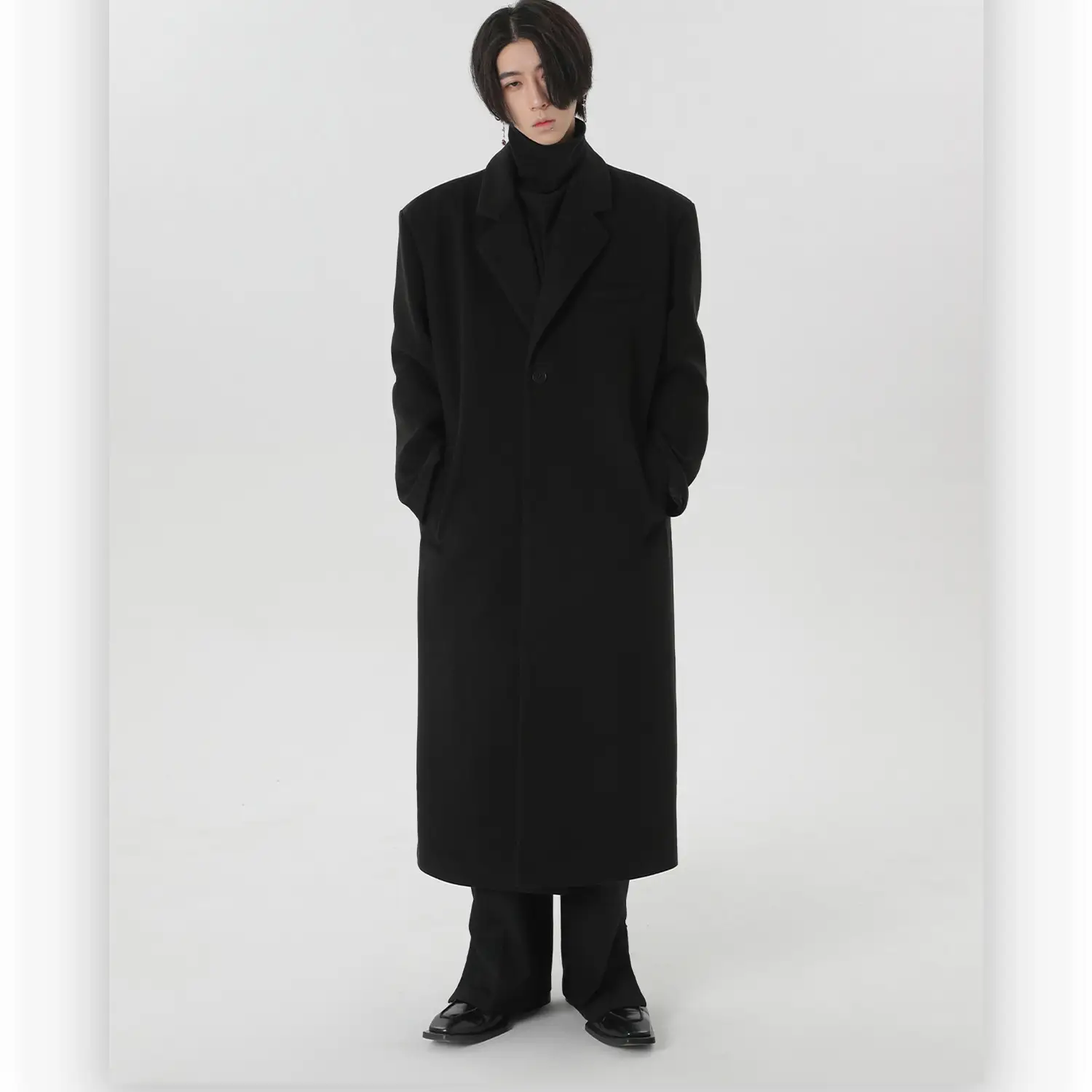 Korean Style Long Woolen Coat Winter