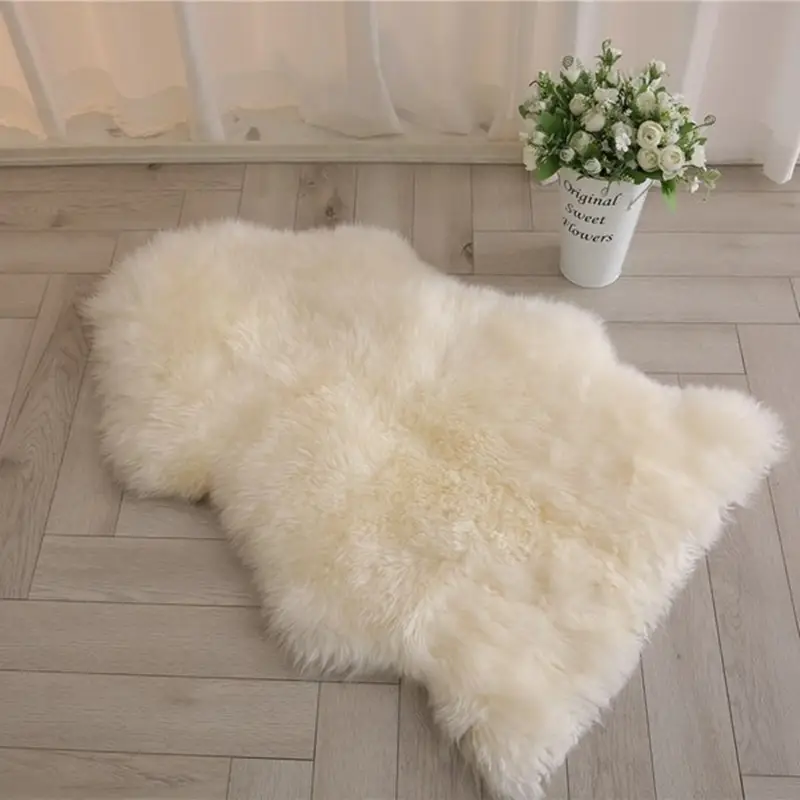 Zealand Merino Wool Carpet Whole Sheepskin Floor Mat Sofa Cushion Bay Window Blanket