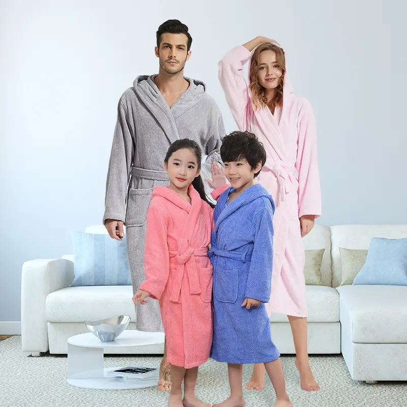 Pure Cotton Hotel Bathrobe Thickening Towel Material