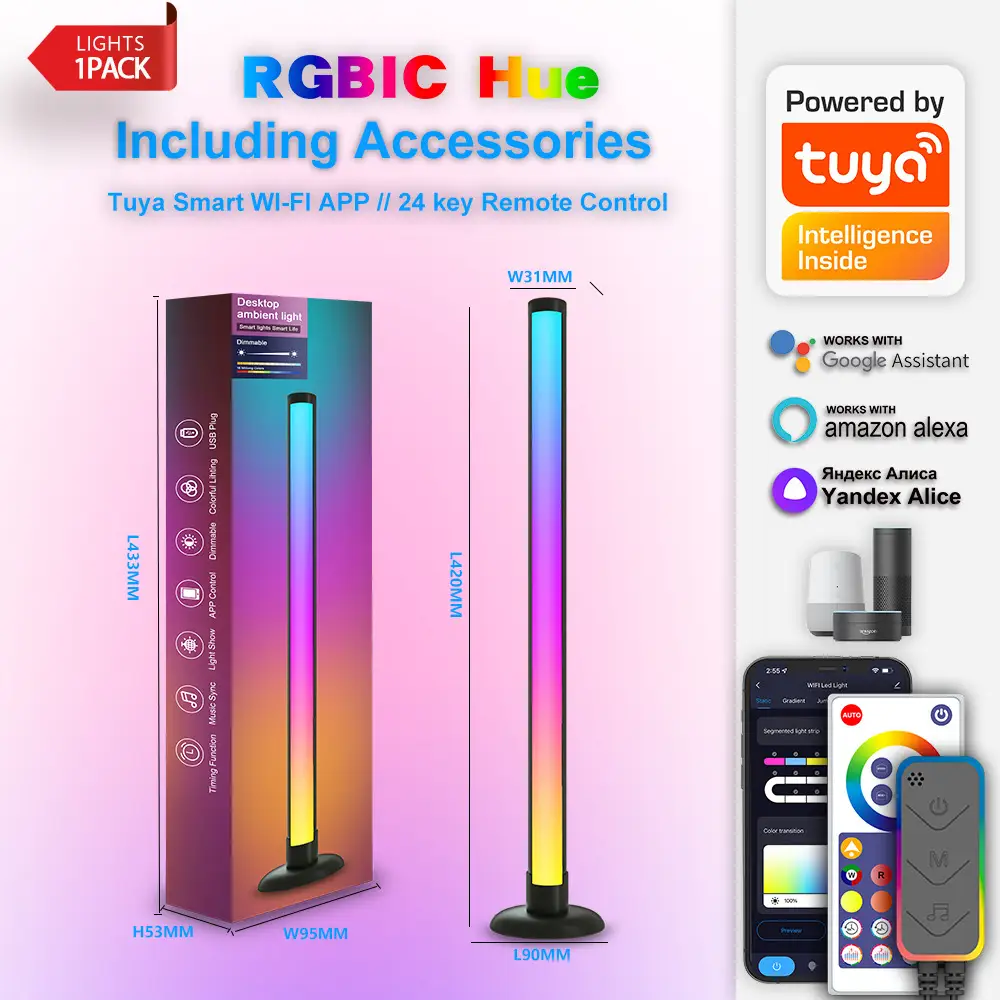 Music Pickup Lamp LED Ceiling Lamp Graffiti Desktop Bedside Lamp WIFI Magic Floor Lamp