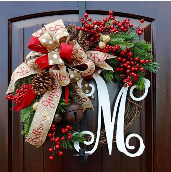 Christmas Decorations Garland Window Layout Door Hanging - M Christmas Wreath
