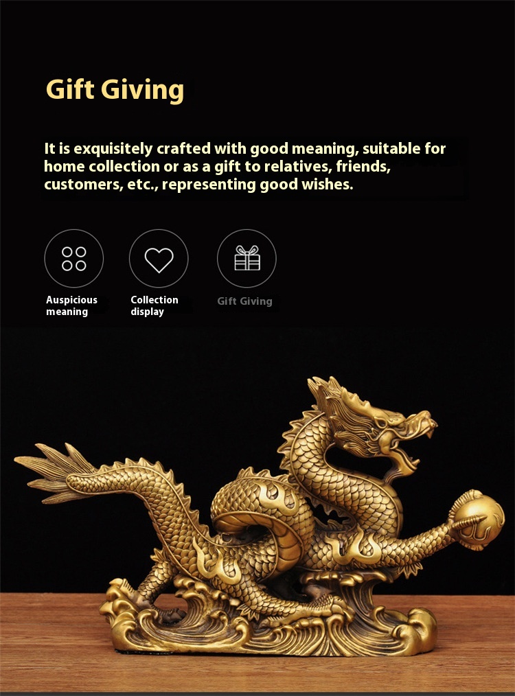 Title 1, 12 Zodiac Dragon Decoration Study Living Room O...