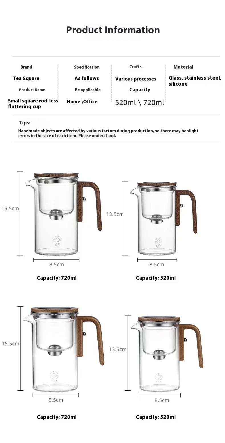 Title 3, Elegant Glass Liner Teapot Tea Water Separation...