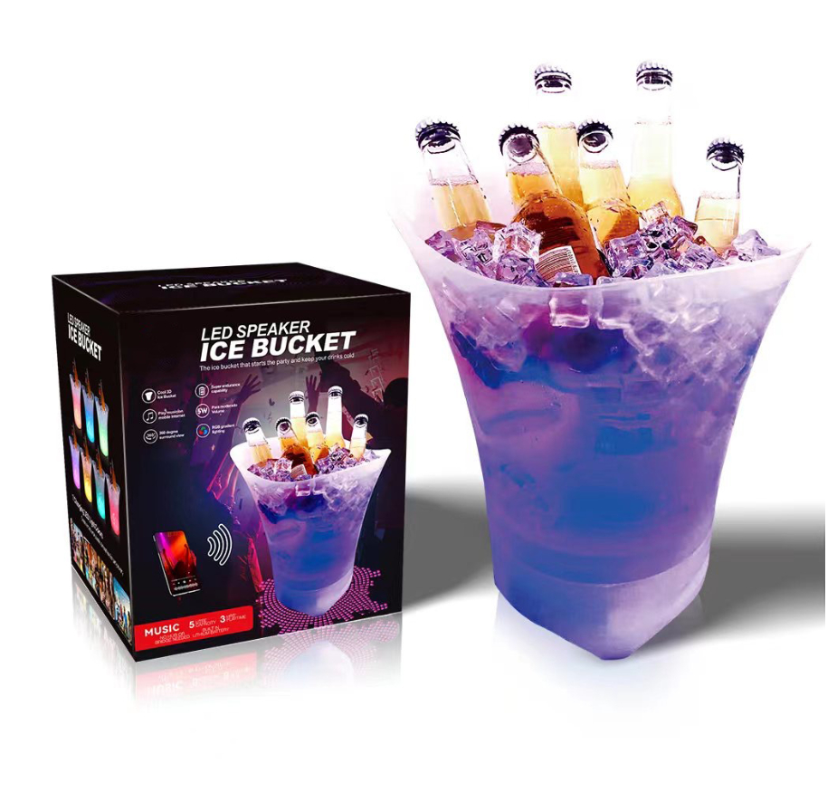 Title 1, Bluetooth Luminous Ice Bucket LED Light Portabl...