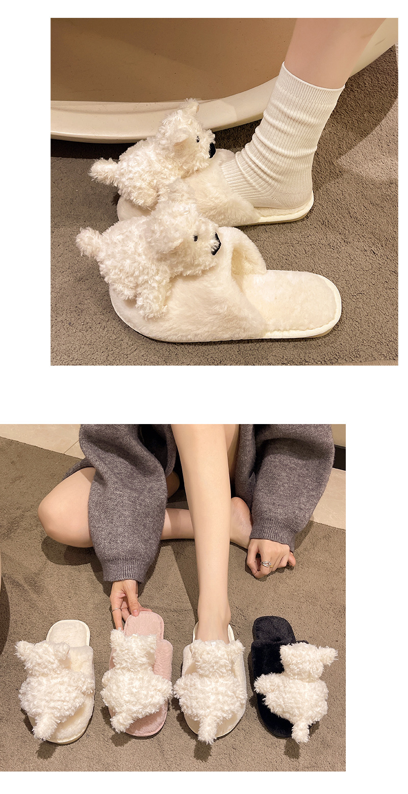 Title 6, Cotton Slippers Female Puppy Doll Fluffy Slippers