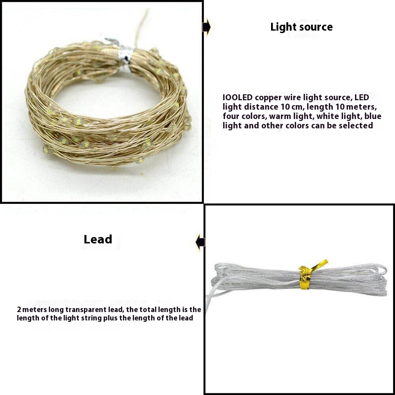 LED Solar Copper Wire Lamp Eight Function Light String - Mobyflex