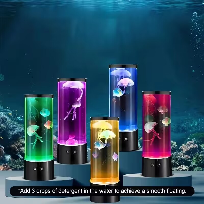 Title 9, Jellyfish Led Seven-color Night Light Usb Bedsi...