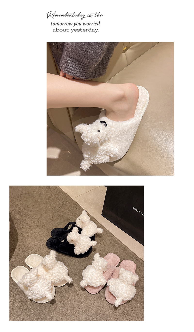 Title 7, Cotton Slippers Female Puppy Doll Fluffy Slippers