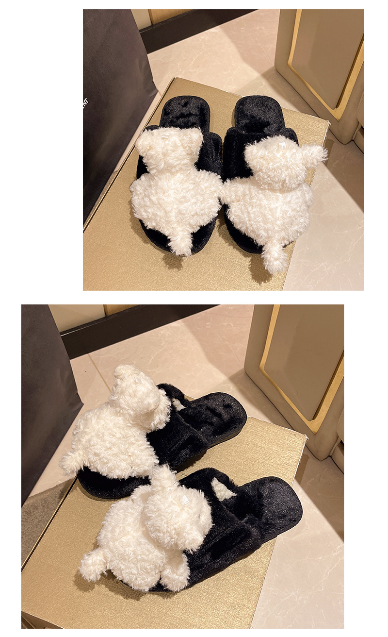 Title 8, Cotton Slippers Female Puppy Doll Fluffy Slippers