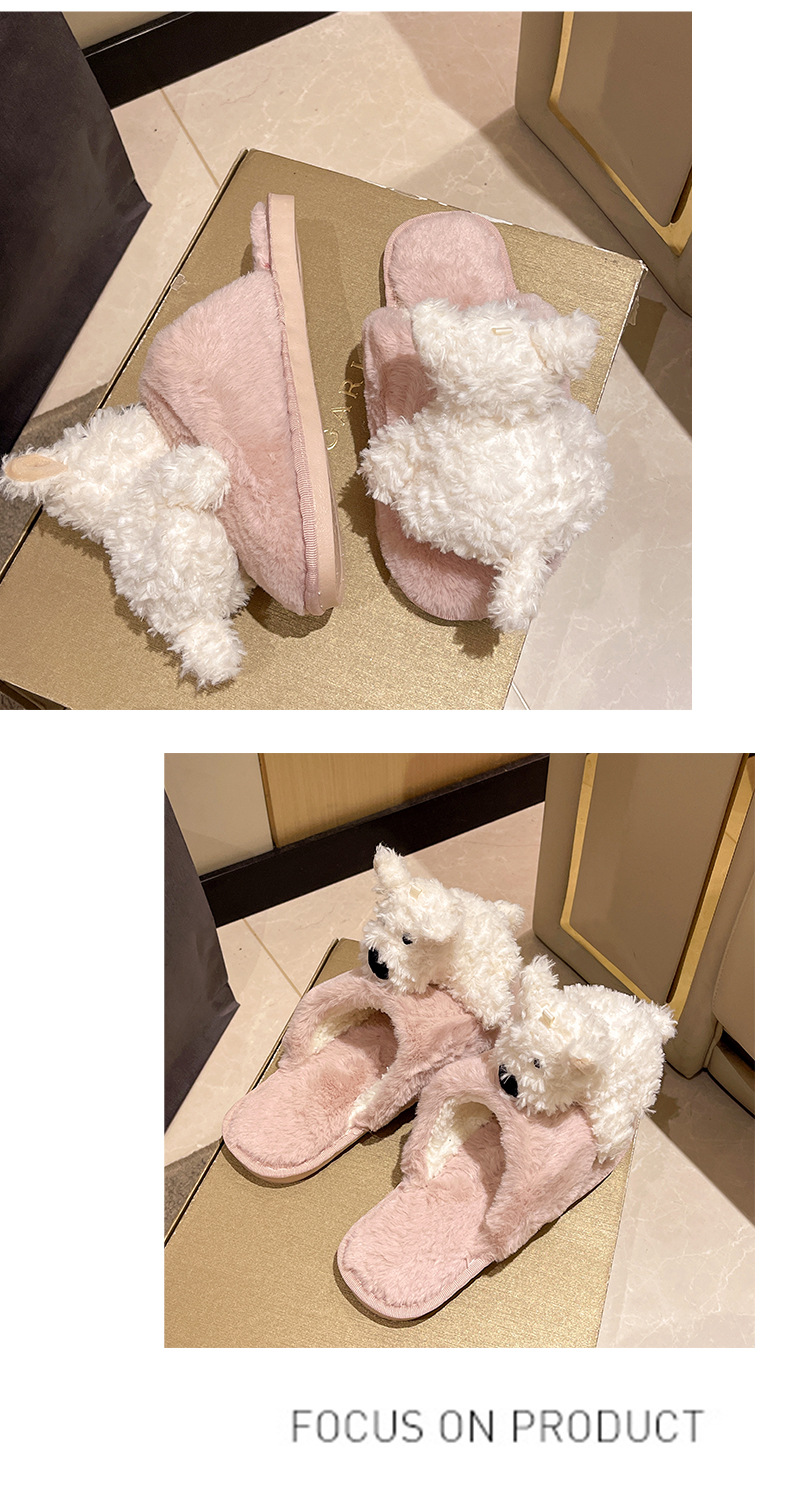 Title 11, Cotton Slippers Female Puppy Doll Fluffy Slippers