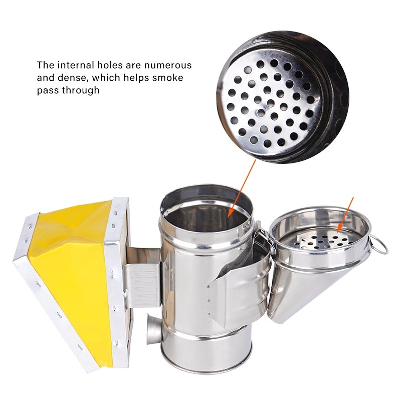 Title 1, Stainless Steel Beekeeping Smoker Smoke Sprayer...