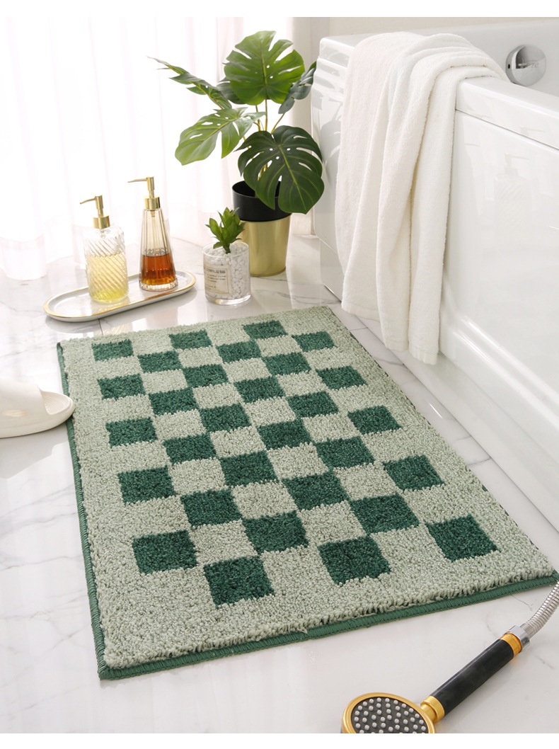 Title 6, Checkerboard Bathroom Absorbent Floor Mat