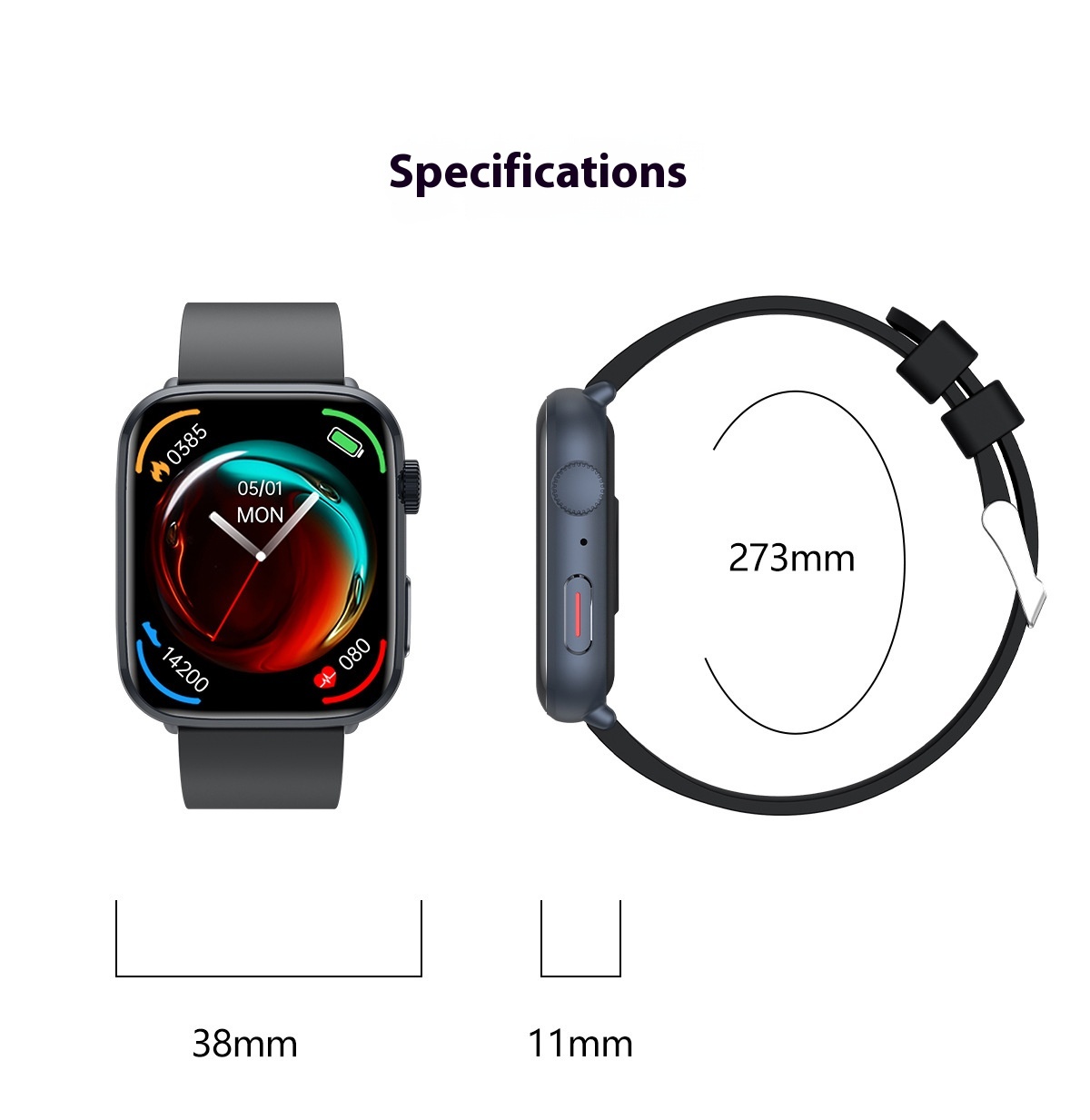 Title 11, T92 Smart Watch Bluetooth Calling Blood Sugar H...