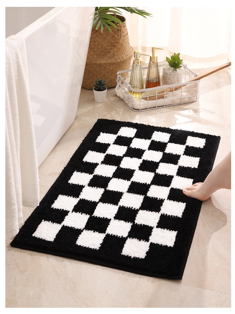 Title 2, Checkerboard Bathroom Absorbent Floor Mat