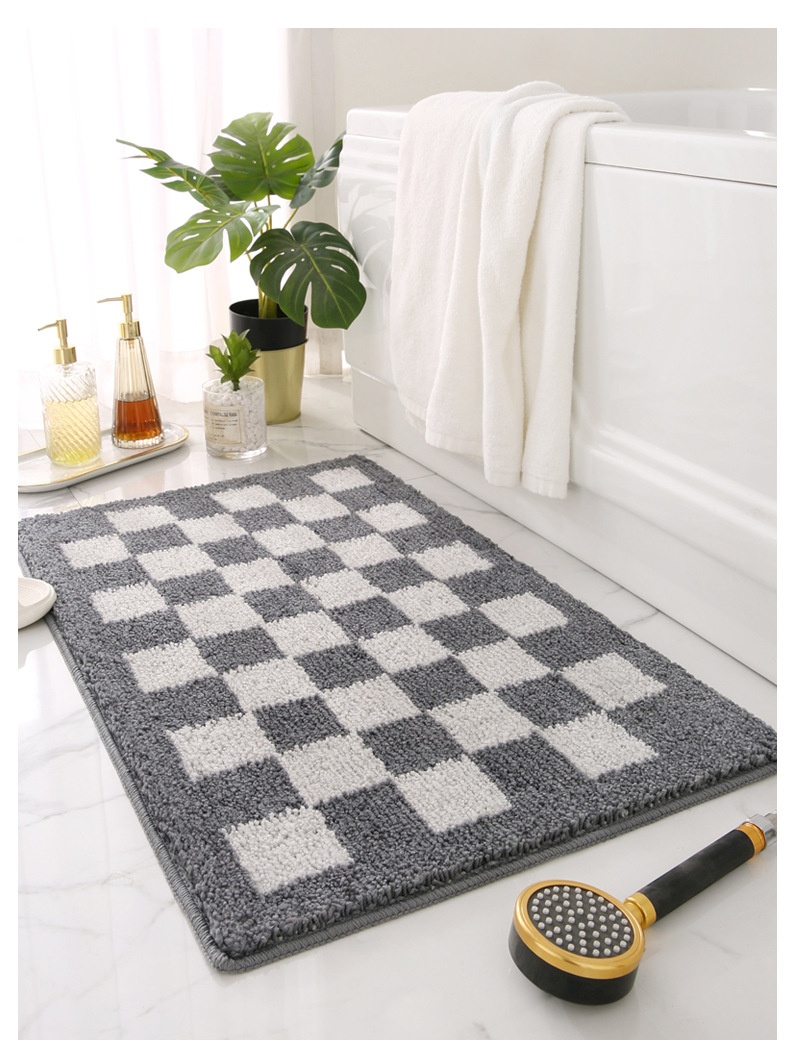 Title 5, Checkerboard Bathroom Absorbent Floor Mat