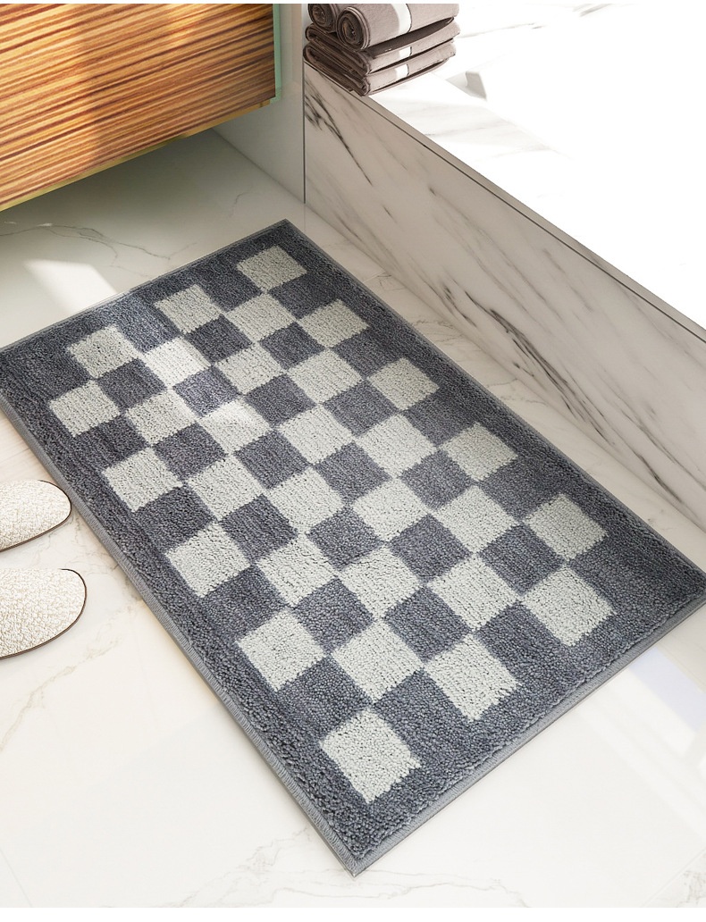 Title 4, Checkerboard Bathroom Absorbent Floor Mat