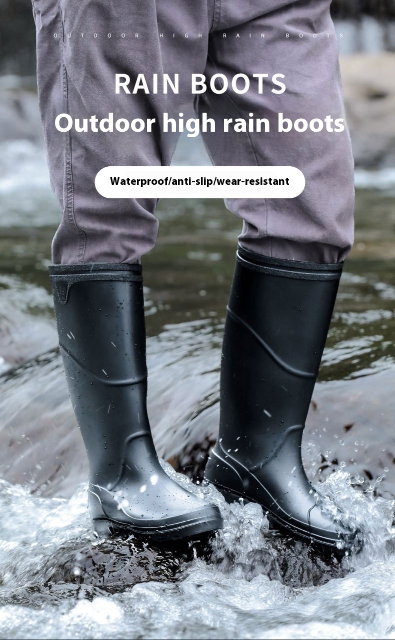 Title 10, Mid-High Tube Rain Boots Men