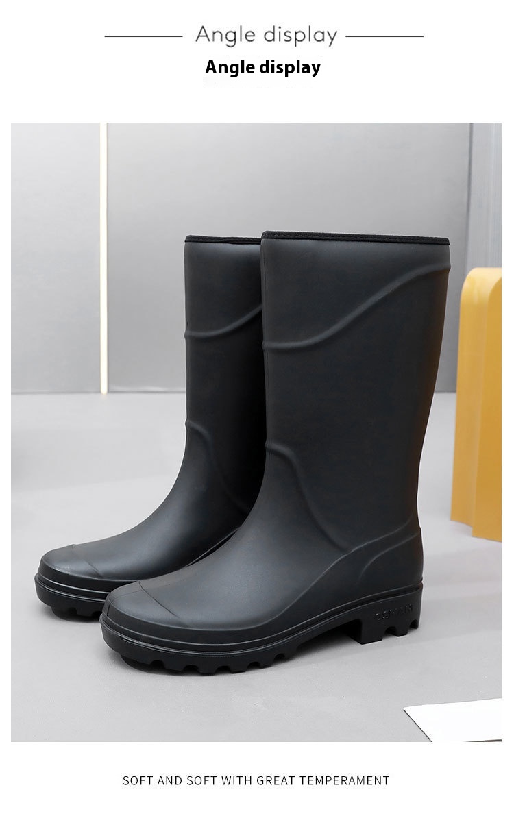 Title 8, Mid-High Tube Rain Boots Men