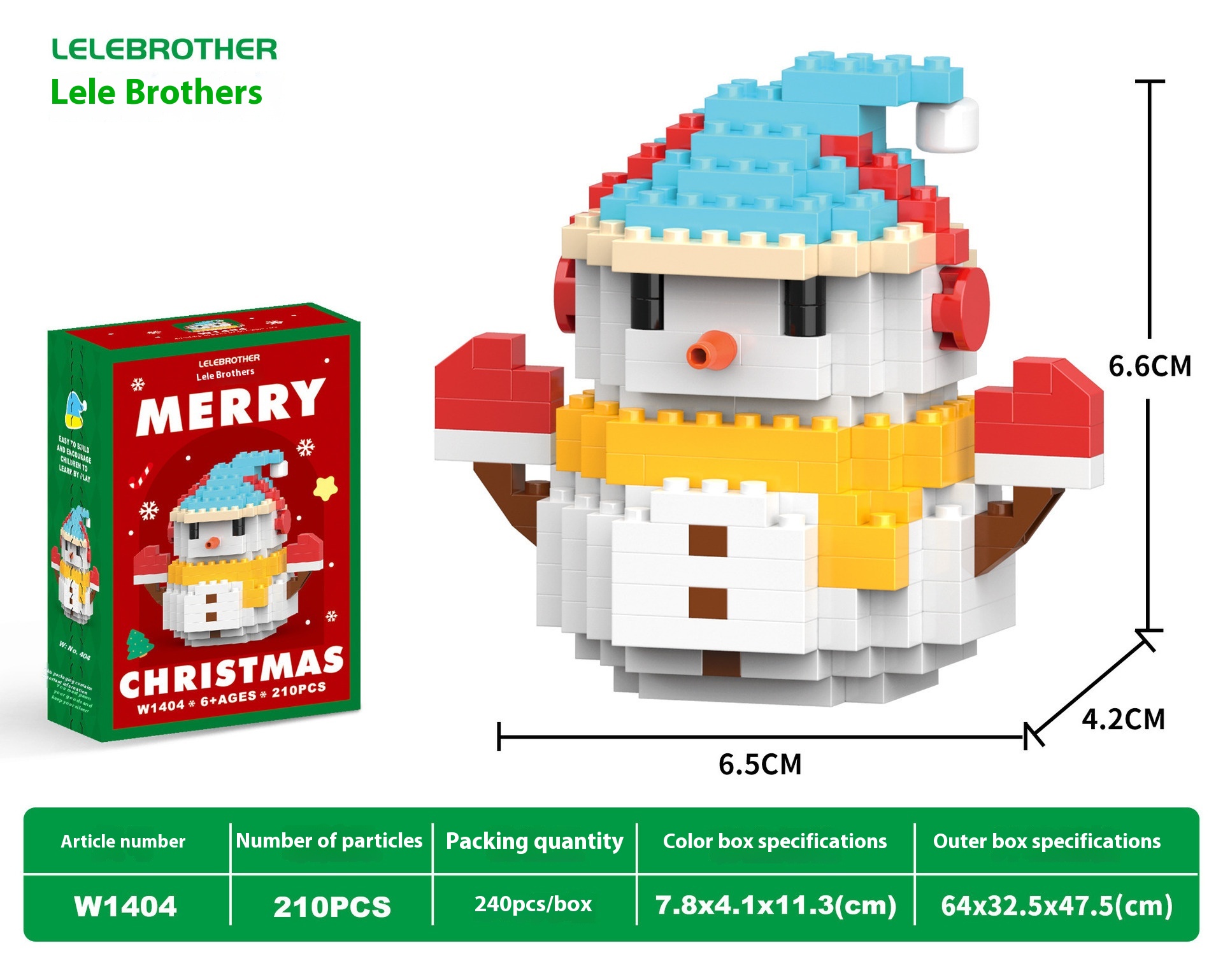 W1404 Snowman 210PCS