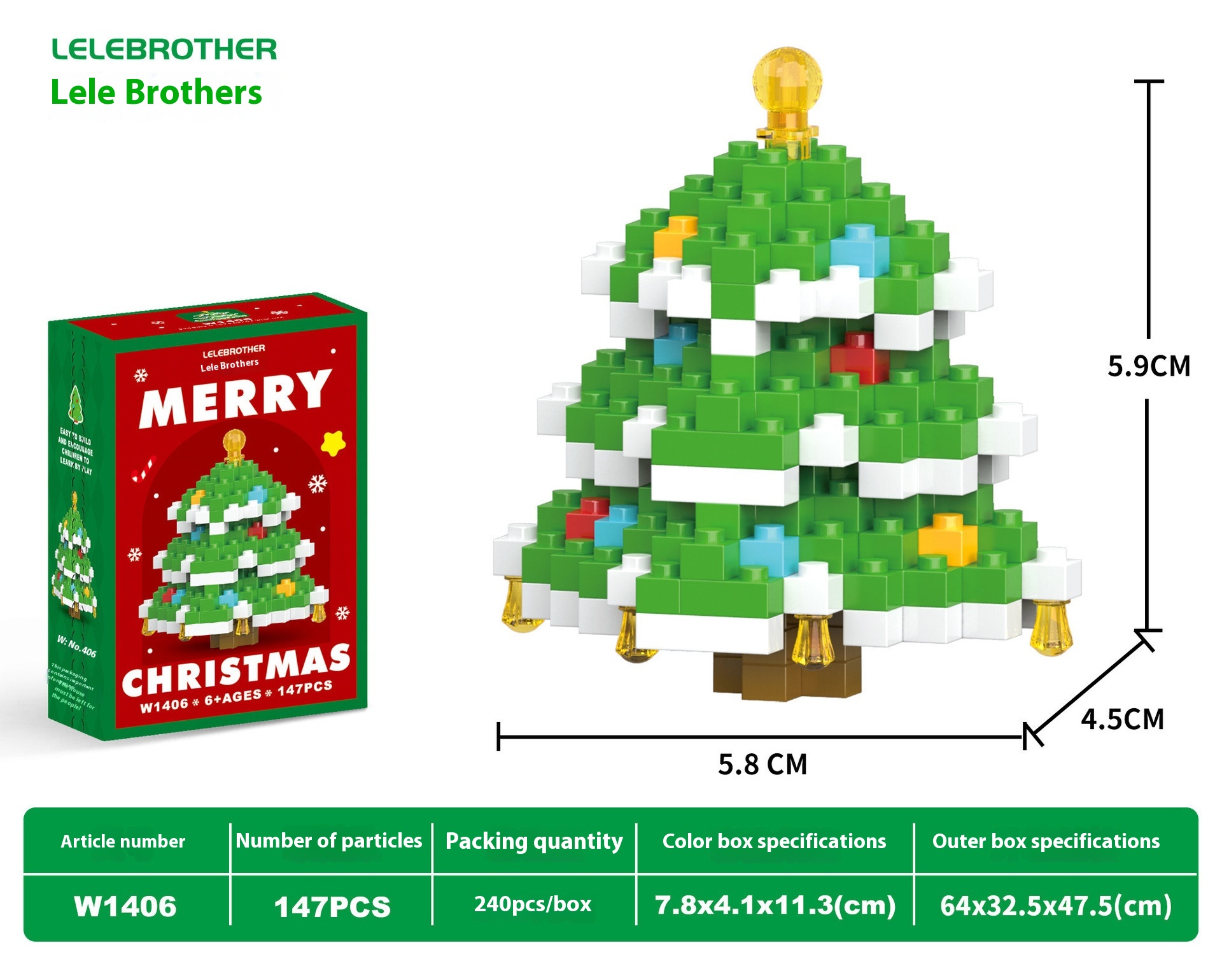 W1406 Christmas Tree 147PCs