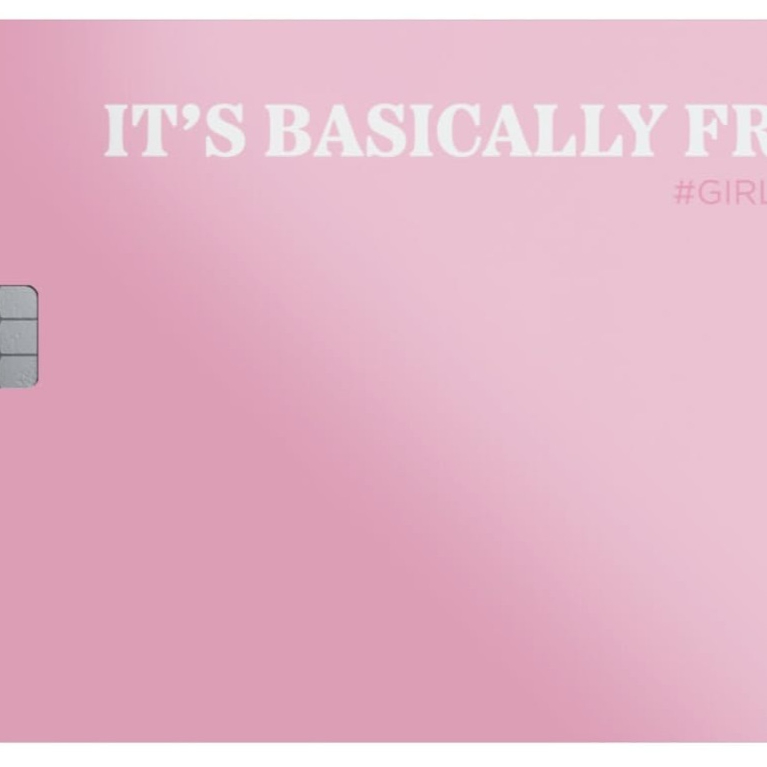 Credit Card Sticker Pink