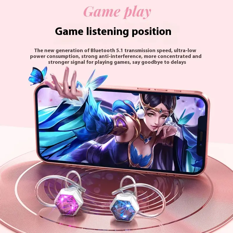 For Women Only Bluetooth Headset Ear-mounted Single-ear Support Voice Control