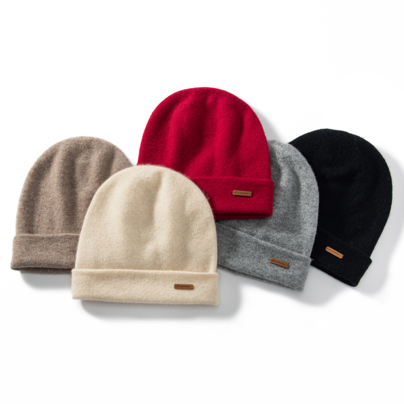 Title 2, Double Layer Cashmere Knitted Hat Winter Fashion