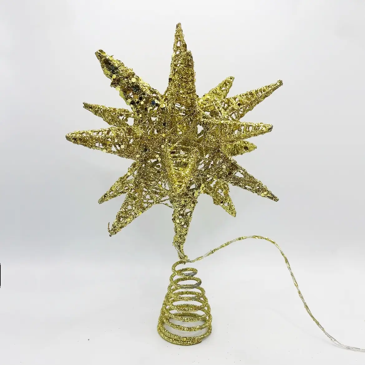 Explosion Star Bead Necklace Hollow Iron Five-pointed Star Christmas Tree Decorative Lighting