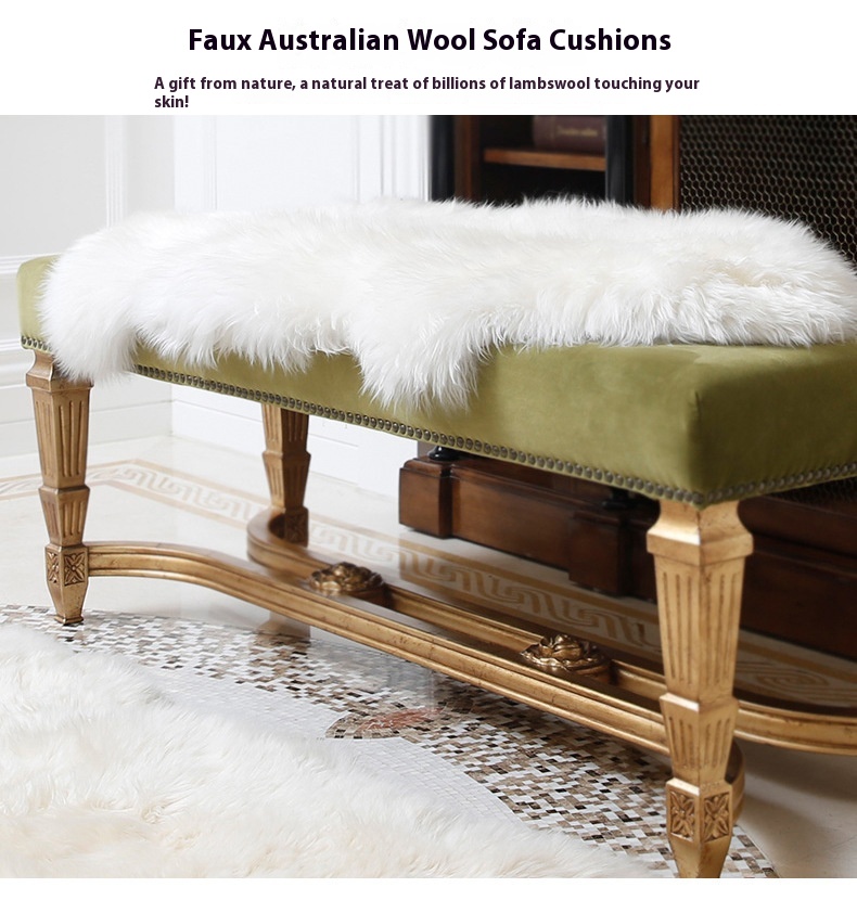 Title 3, Wool-like Carpet Sofa Cushion Window Sheepskin