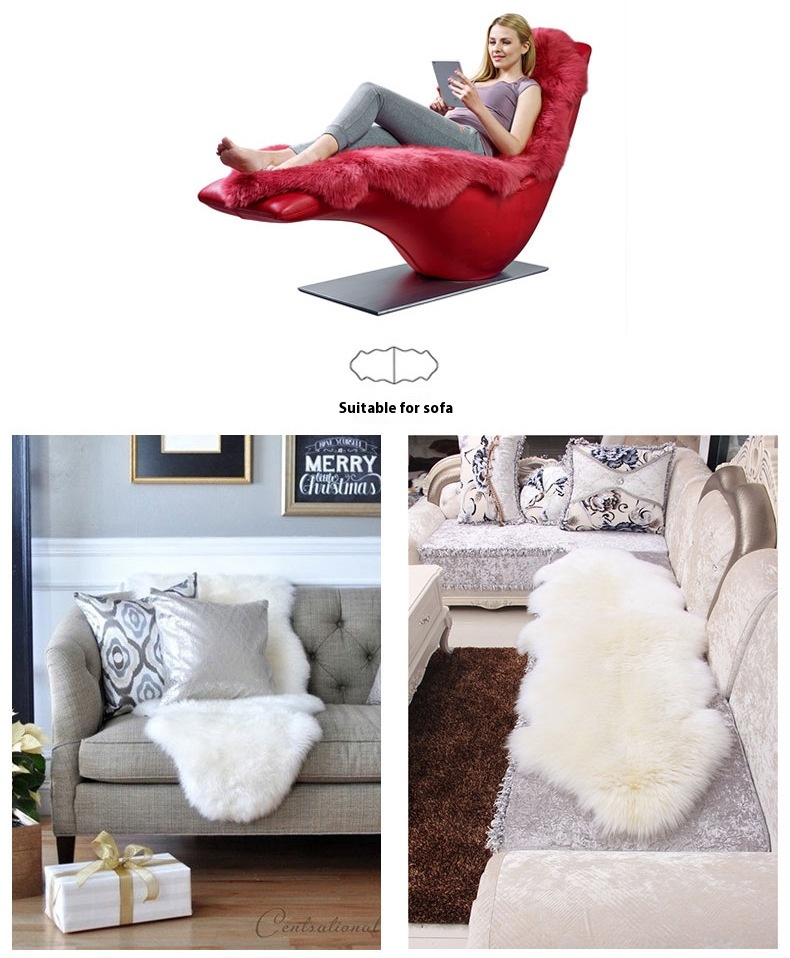 Title 6, Wool-like Carpet Sofa Cushion Window Sheepskin