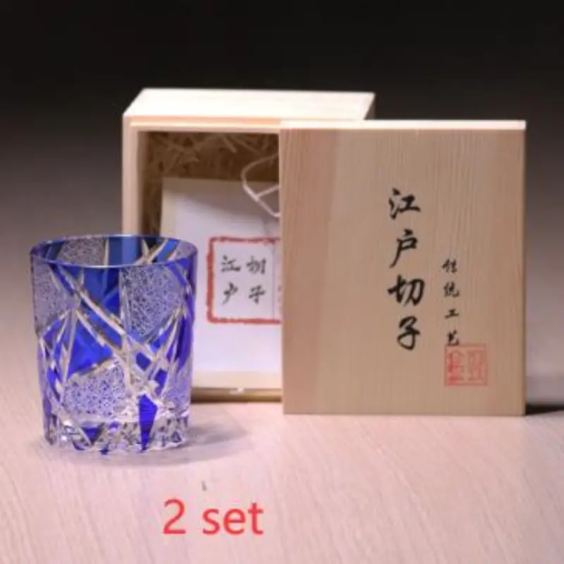 Japanese Fashion Handmade Crystal Whiskey Glasses